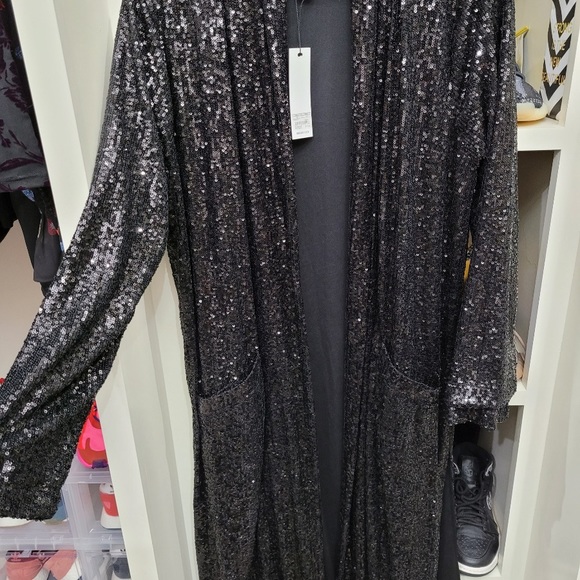 BB Dakota Glitter Bomb Black Duster - Picture 3 of 5